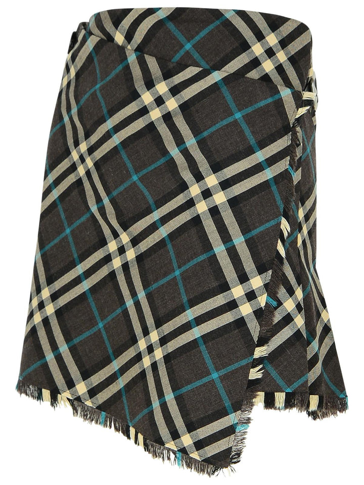 Burberry 'Check' Brown Polyester Blend Skirt Women