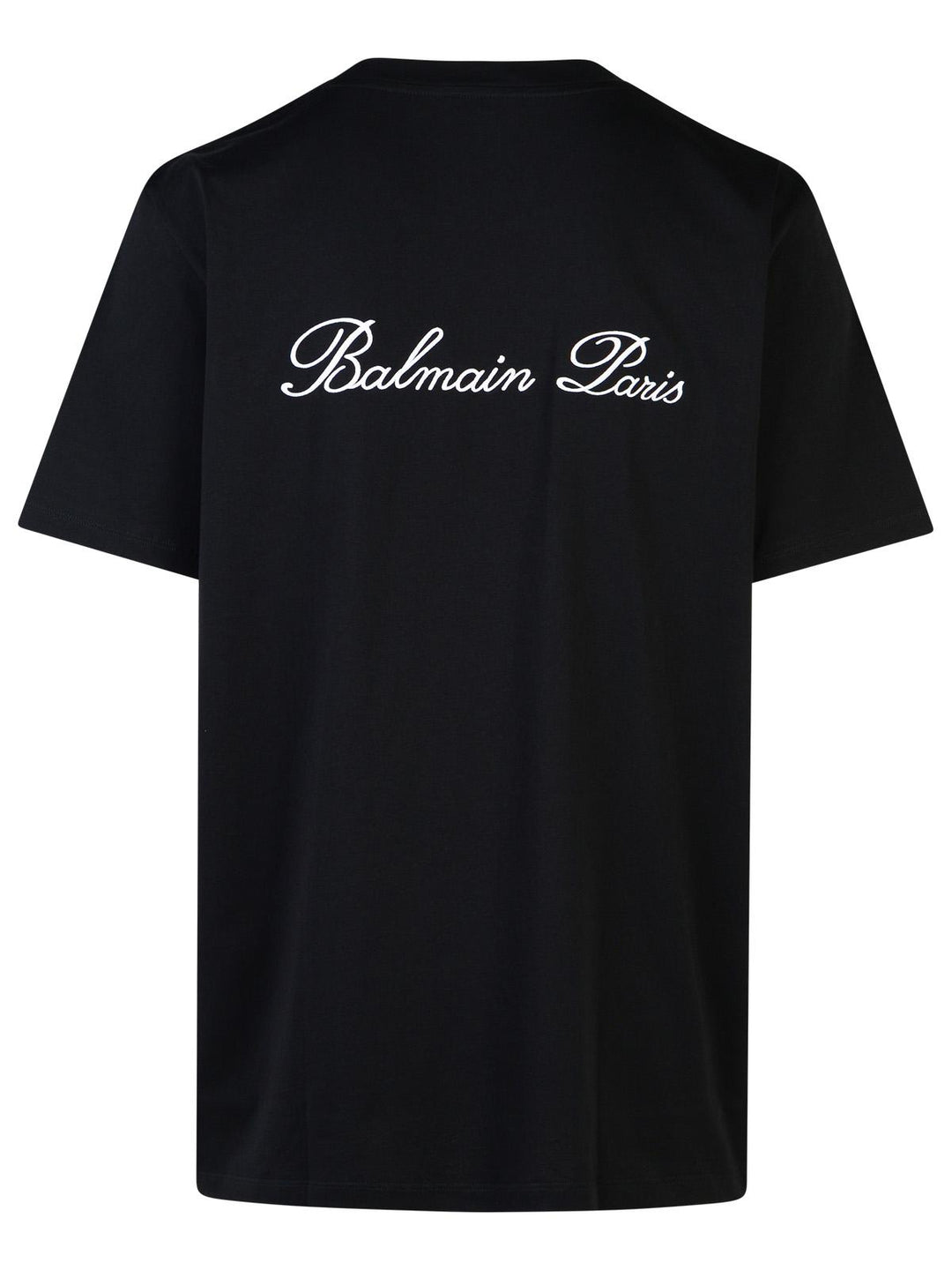 Balmain 'Signature' Black Cotton T-Shirt Men