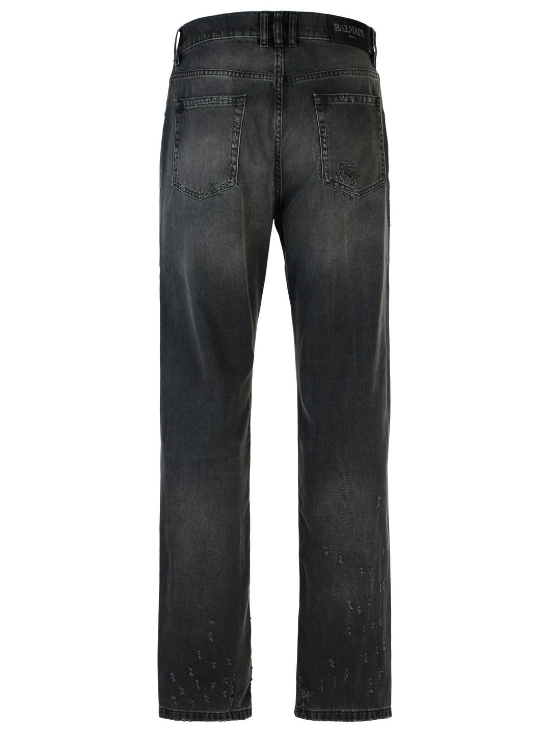 Balmain Black Cotton Jeans Men