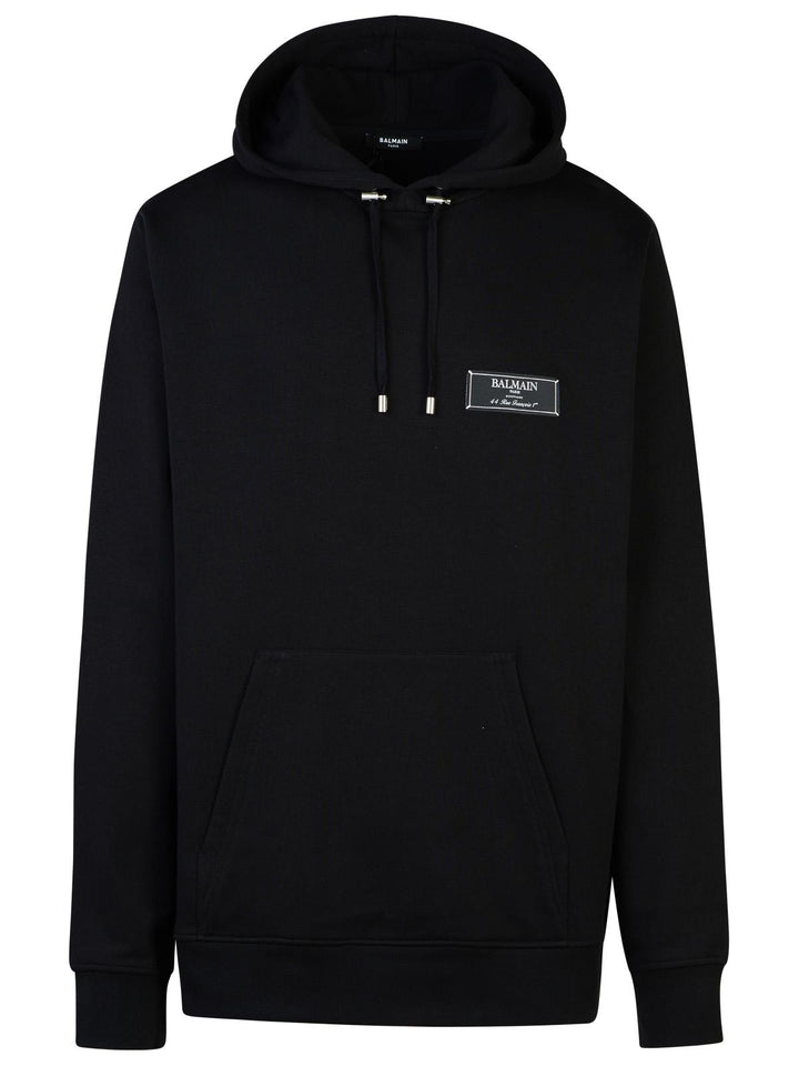 Balmain Black Cotton Sweatshirt Men