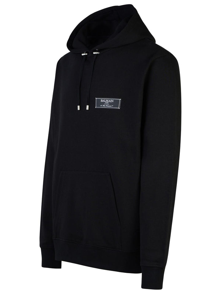 Balmain Black Cotton Sweatshirt Men