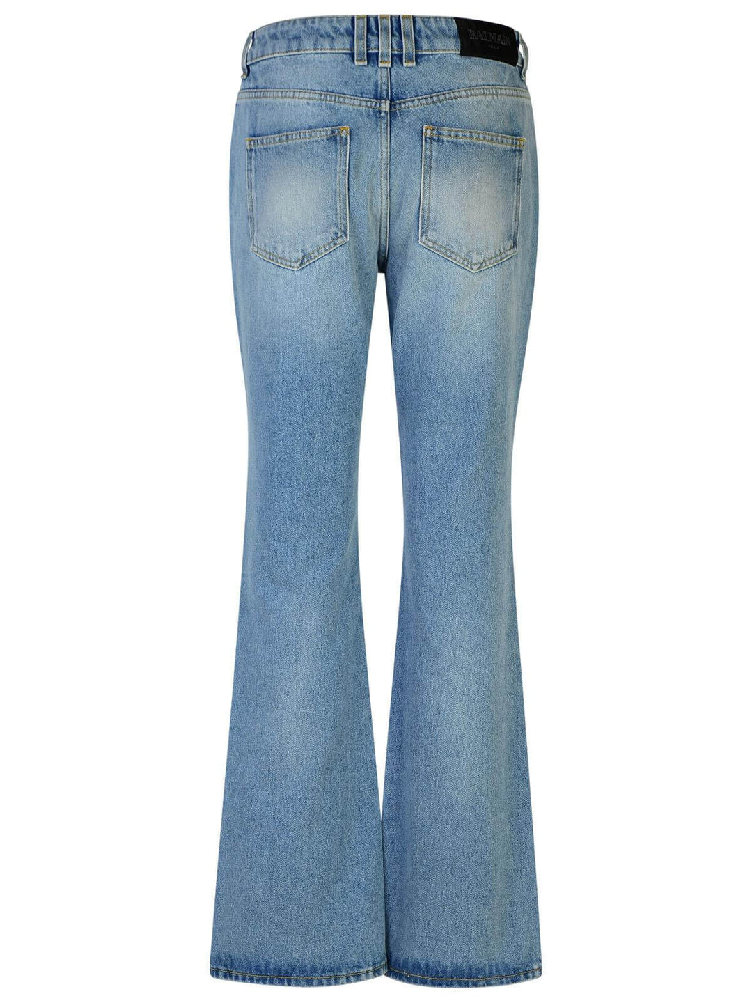 Balmain Light Blue Cotton Jeans Women