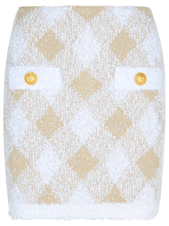 Balmain Beige Polyamide Blend Skirt Women