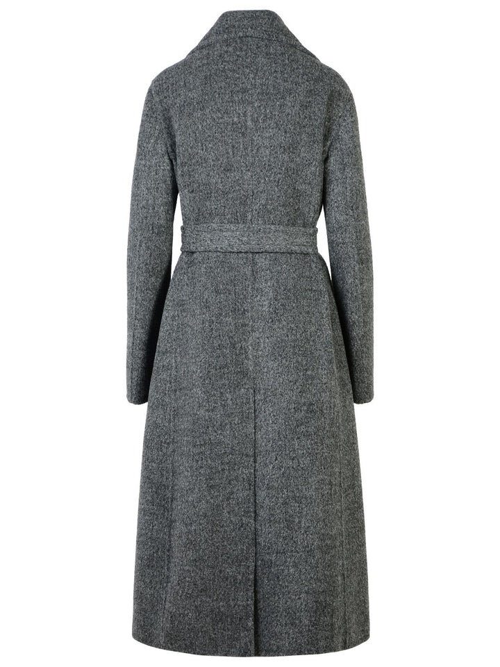 Jil Sander Grey Wool Blend Coat Women