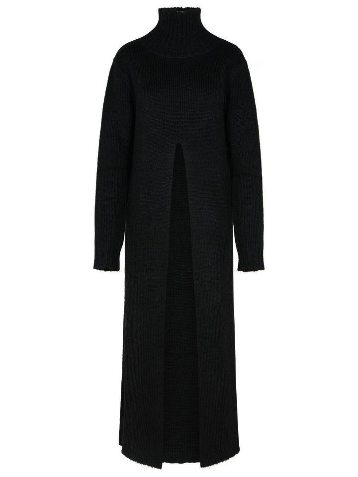 Jil Sander Black Alpaca Blend Dress Women