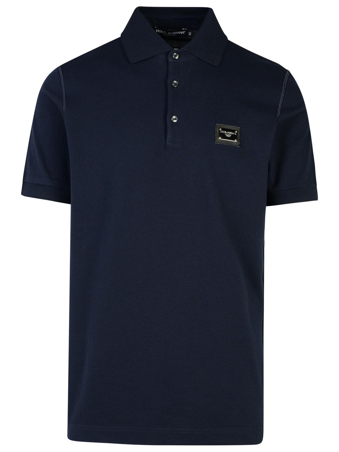 Dolce &amp; Gabbana Navy Cotton Polo Shirt
