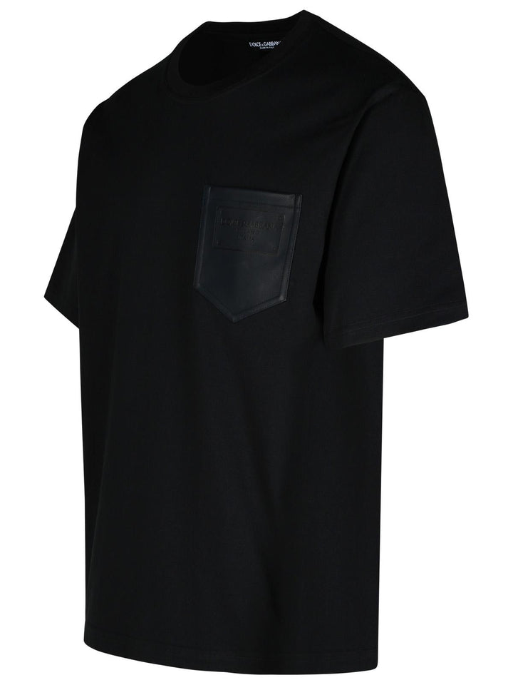 Dolce &amp; Gabbana Black Cotton T Shirt