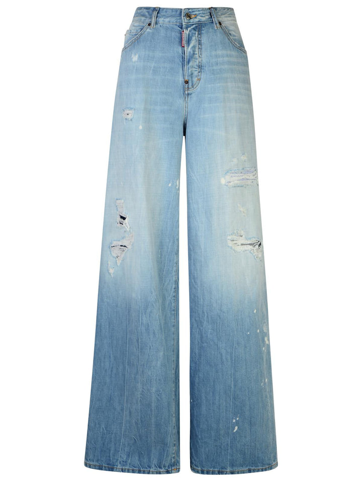 Dsquared2 'Traveller' Light Blue Cotton Jeans Women