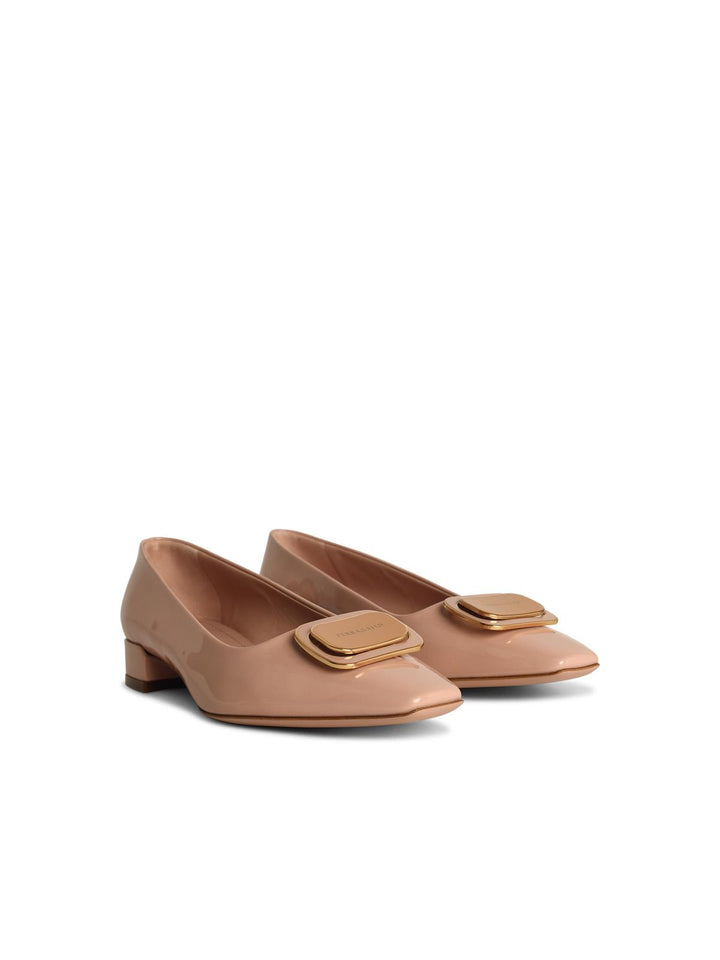 Salvatore Ferragamo Pink Shiny Leather Décollètè Women