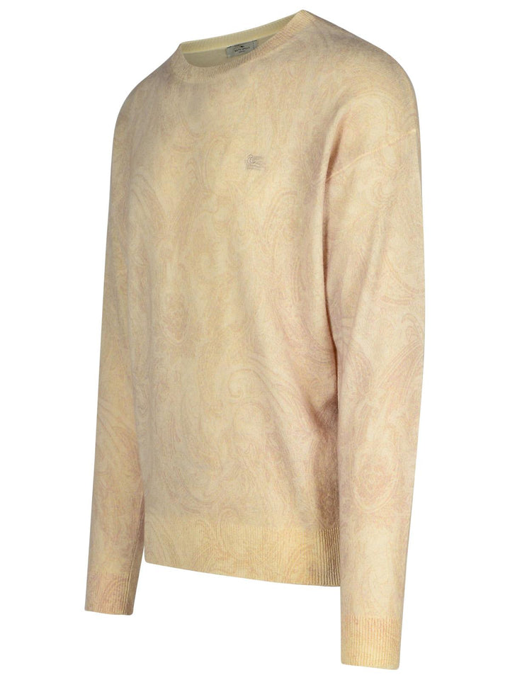 Etro 'Paisley' Ivory Wool Sweater Men