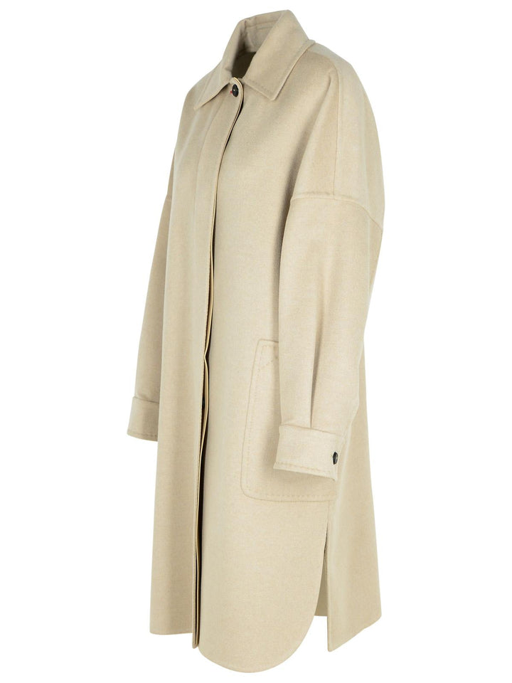 Max Mara 'Baruffa' Beige Cashmere Coat Women