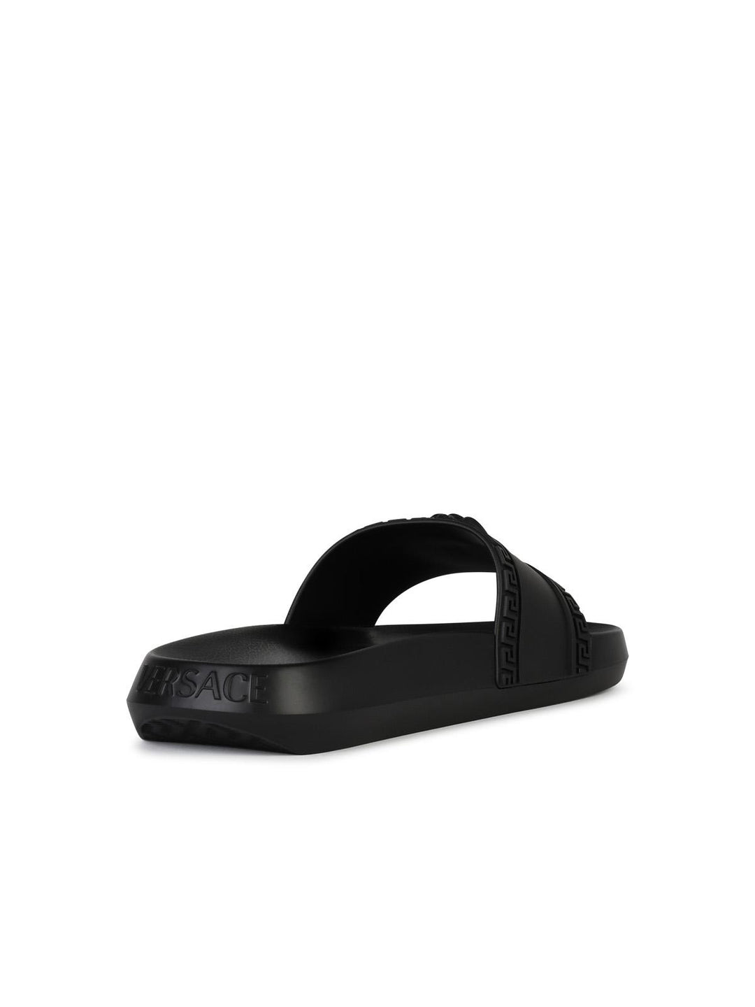 Versace Black Rubber Slippers