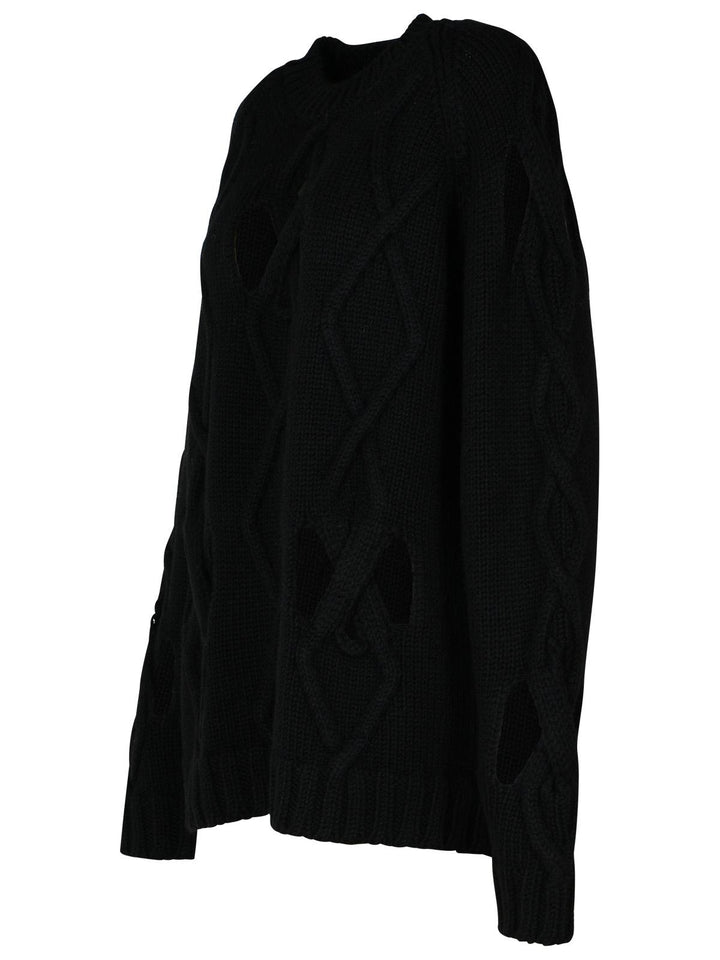 Versace Black Wool Blend Sweater Men