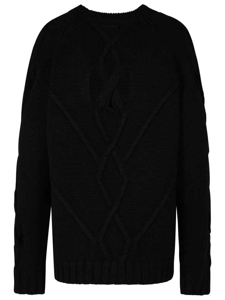 Versace Black Wool Blend Sweater Men