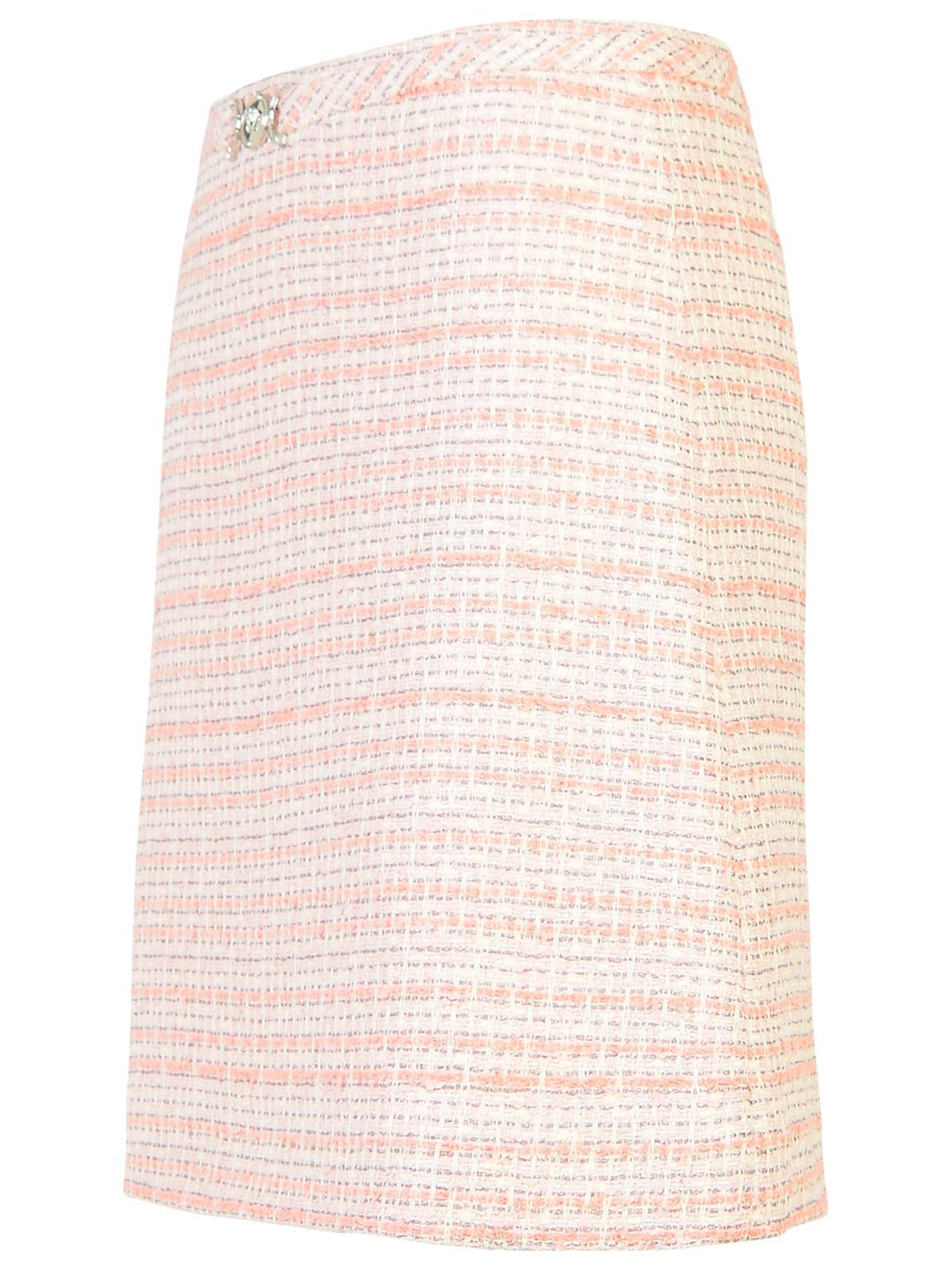 Versace Pink Ribbed Blend Skirt Women