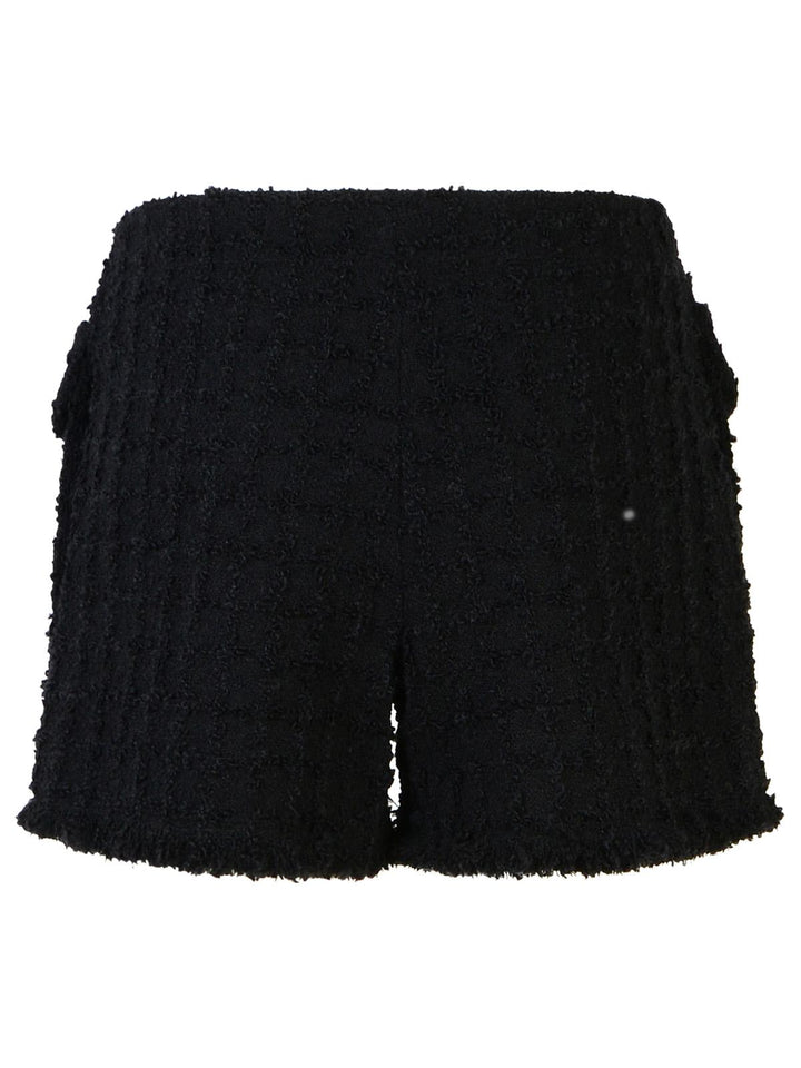 Versace Black Virgin Wool Blend Shorts Women