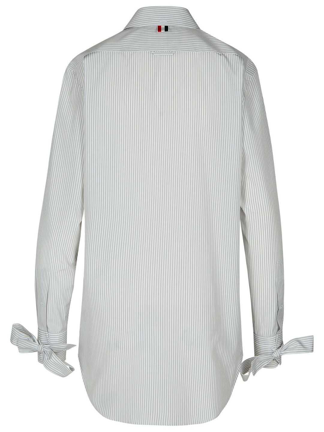 Thom Browne Long Shirt In Grey Silk Blend Women