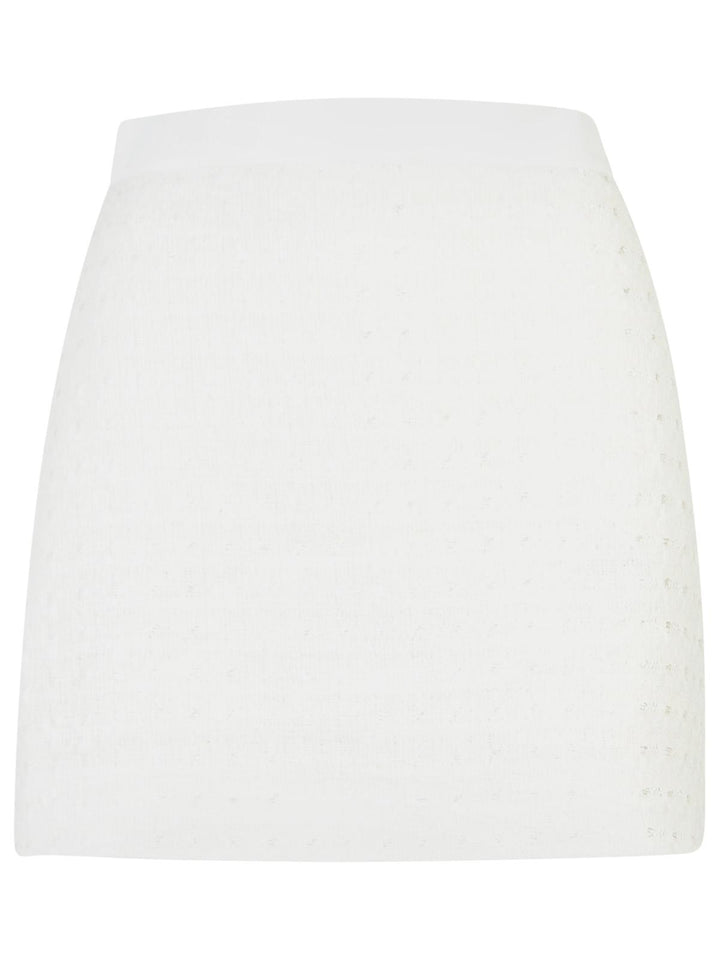 Casablanca White Cotton Blend Miniskirt Women