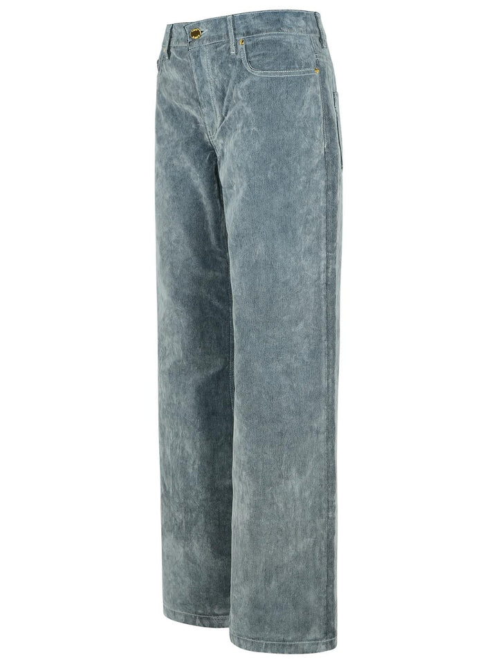 Casablanca Light Blue Cotton Blend Jeans Women