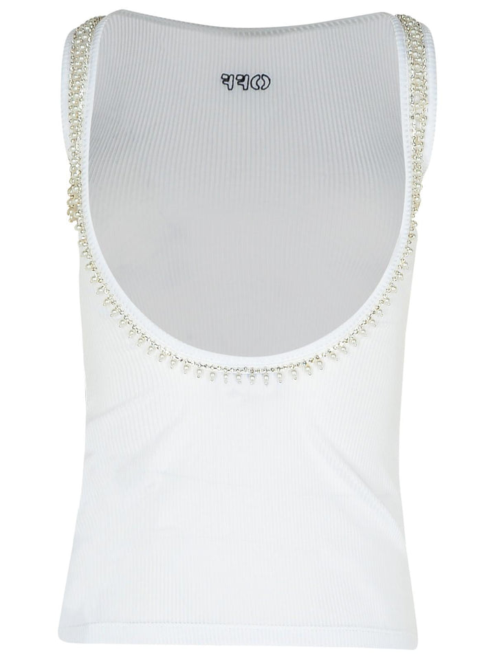 Off-White White Viscose Tank Top Women
