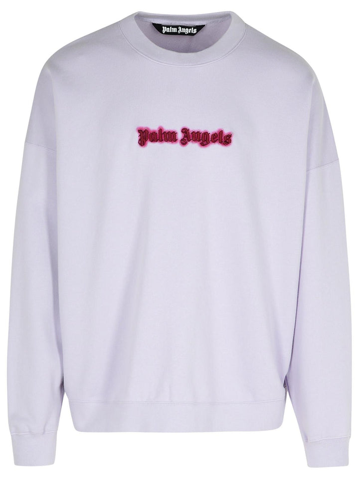 Palm Angels 'Neon' Lilac Cotton Sweatshirt Men