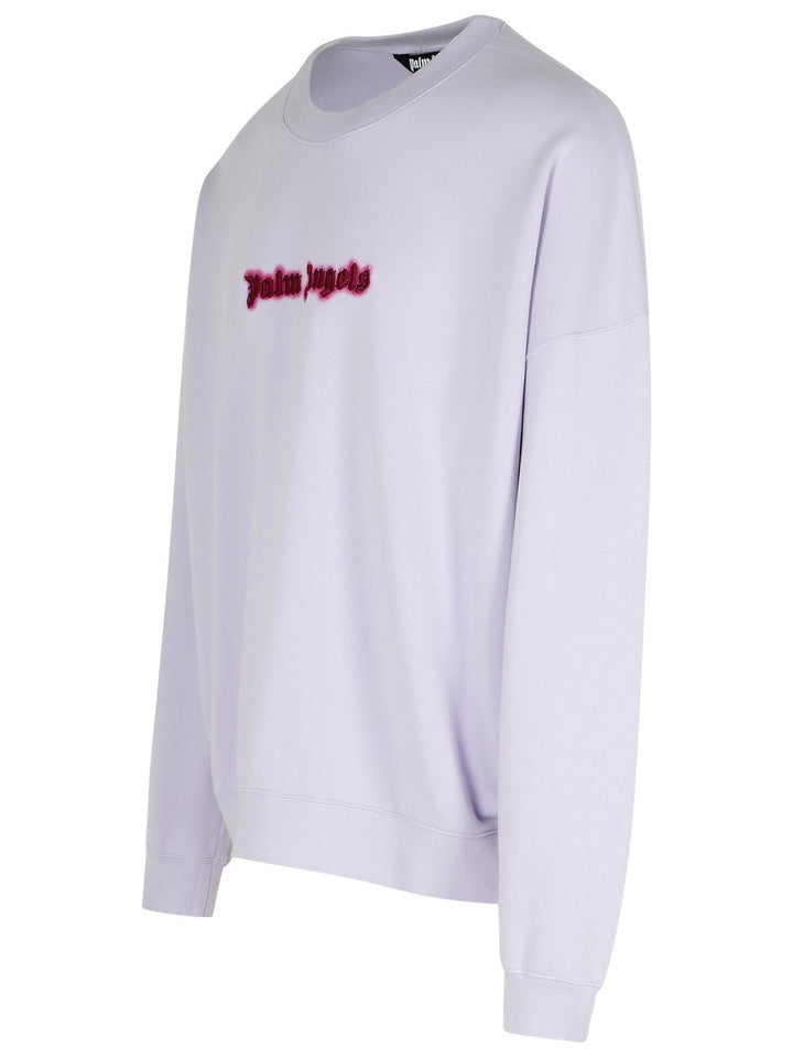 Palm Angels 'Neon' Lilac Cotton Sweatshirt Men
