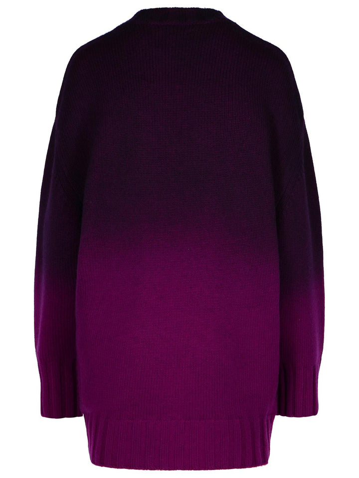 The Attico Purple Wool Blend Mini Dress Women
