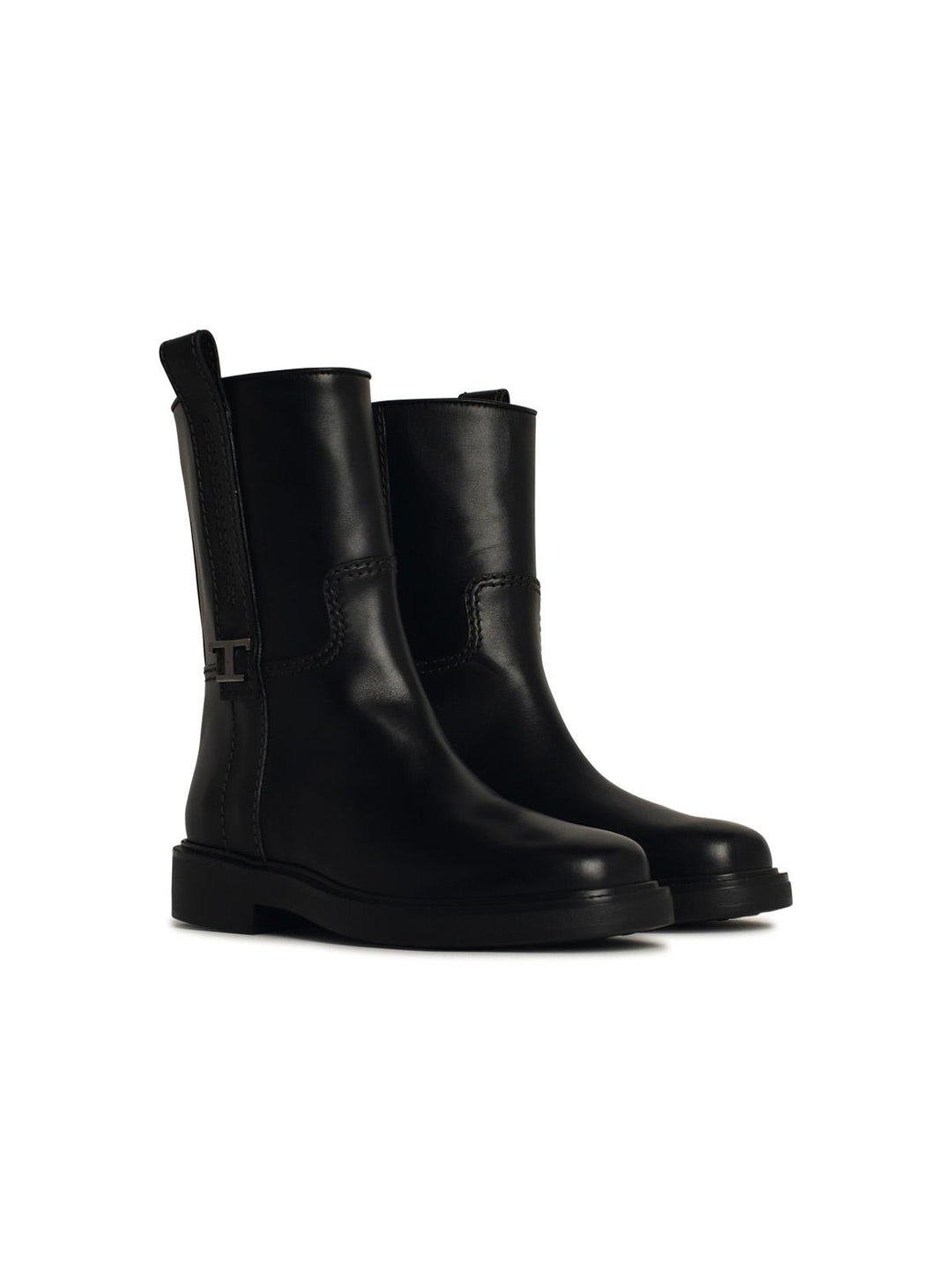 Tod's Black Leather Ankle Boots Women