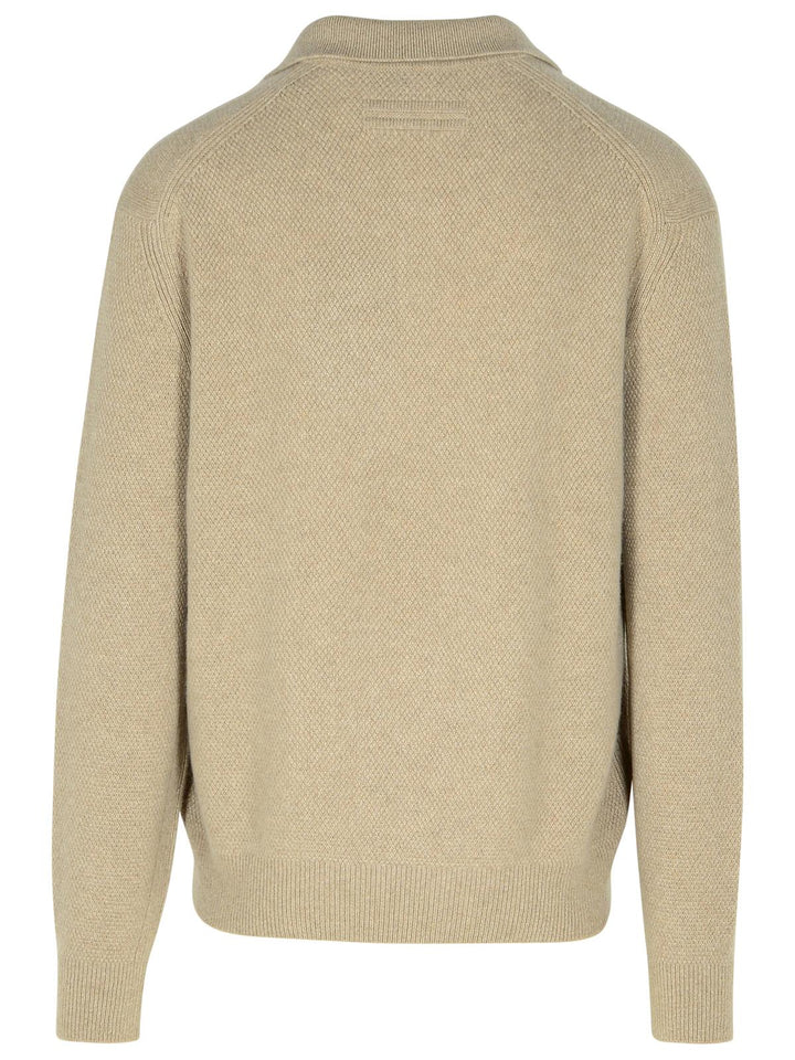 Zegna Beige Cashmere Sweater Men