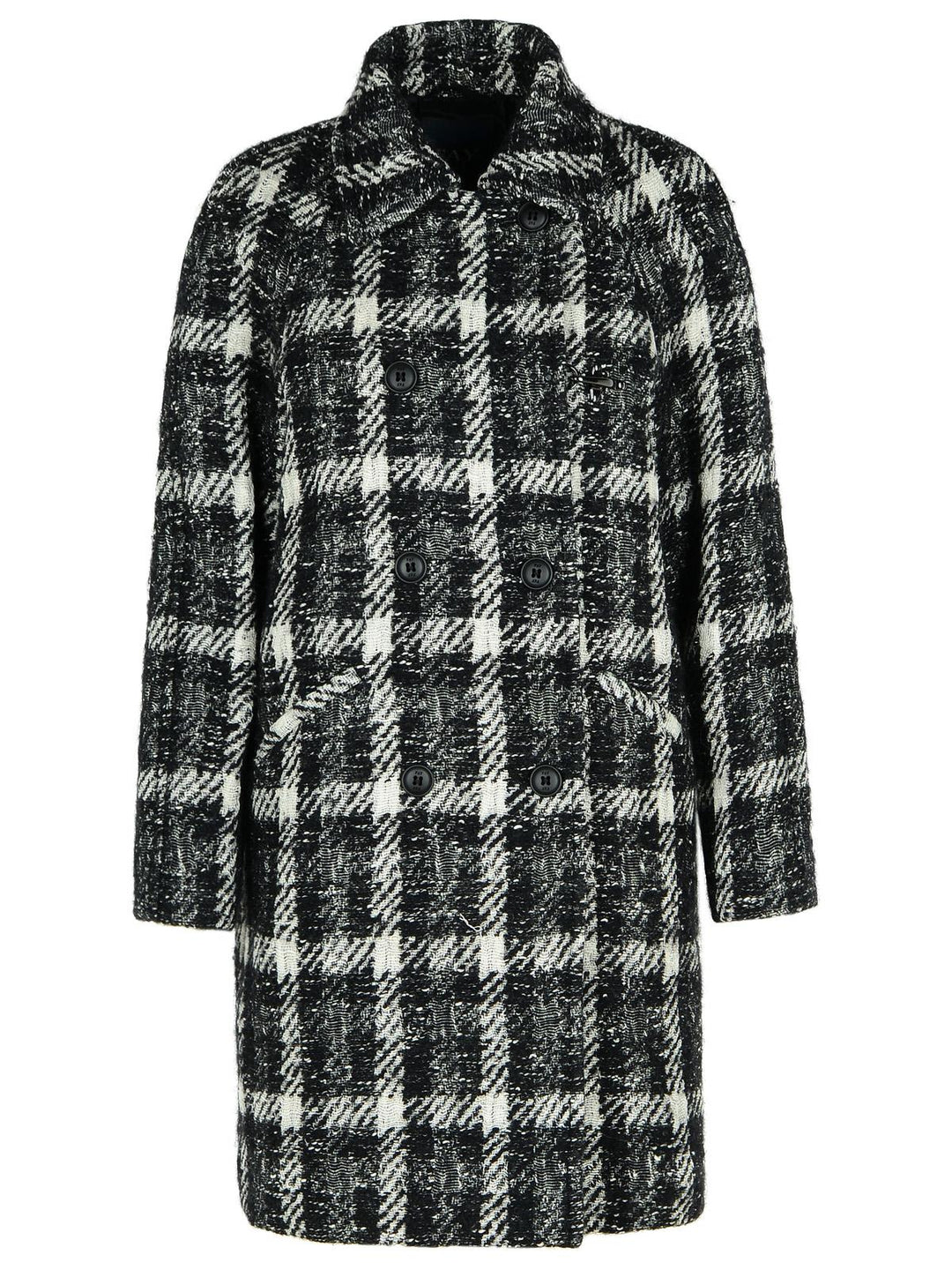 Fay Black Cotton Blend Coat Women