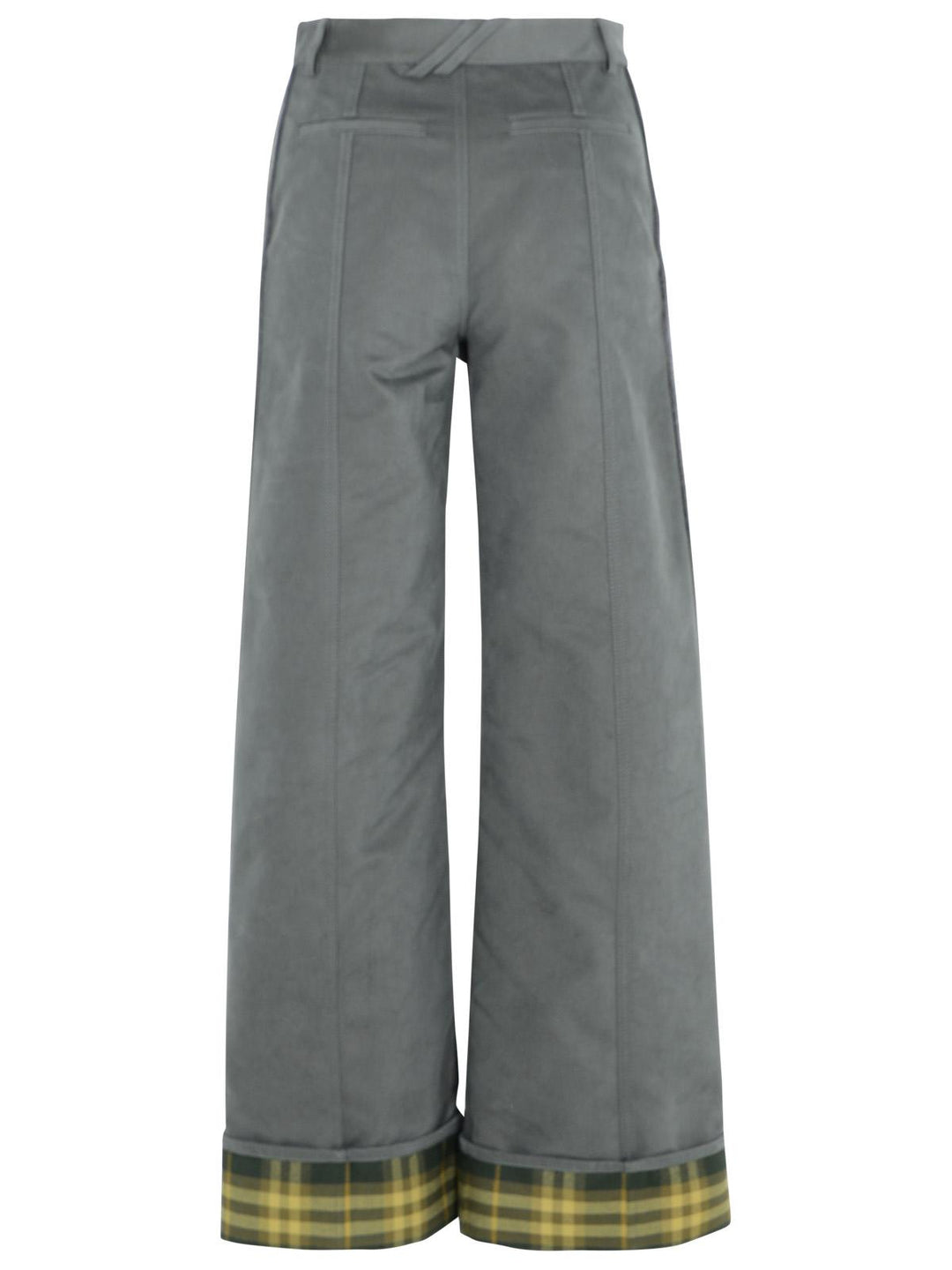 Burberry Grey Nylon Blend Trousers Women