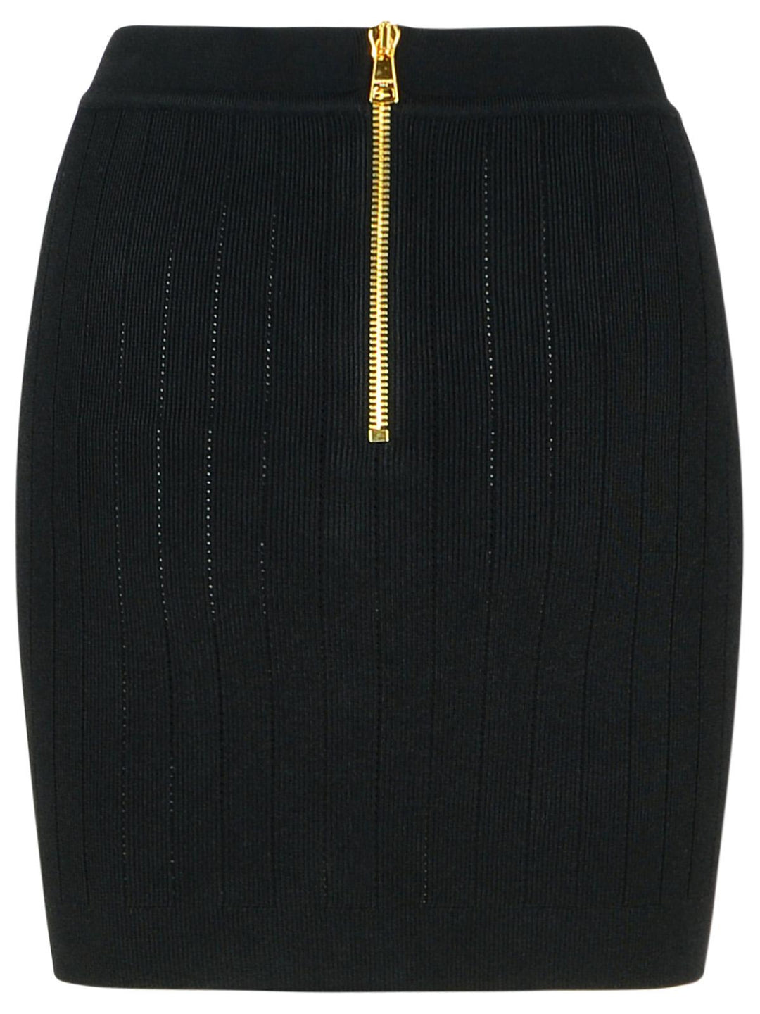 Balmain Black Viscose Blend Miniskirt Women