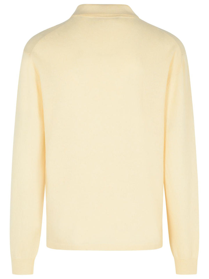Marni Ivory Virgin Wool Polo Shirt Men