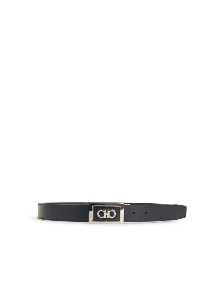 Salvatore Ferragamo Black Leather Belt Men
