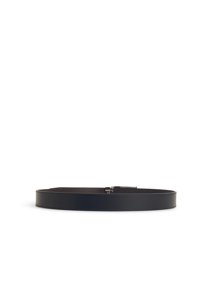 Salvatore Ferragamo Black Leather Belt Men