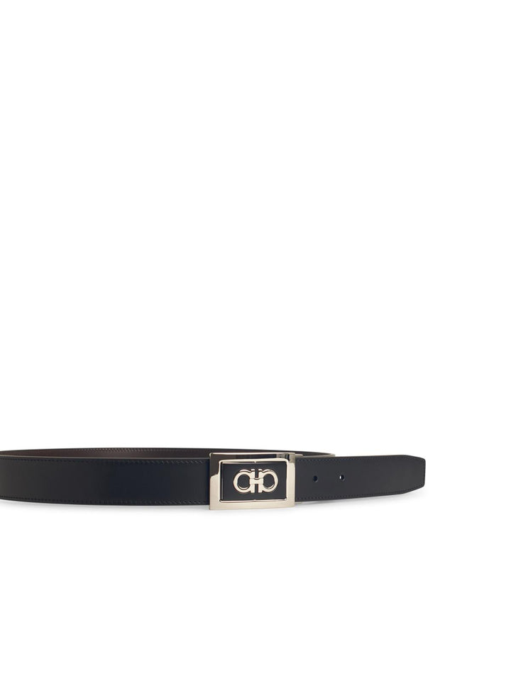 Salvatore Ferragamo Black Leather Belt Men