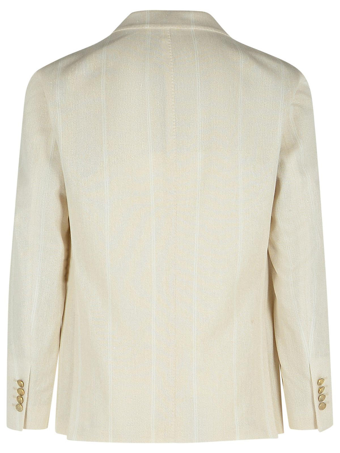 Eleventy Cream Cotton Blend Blazer Men