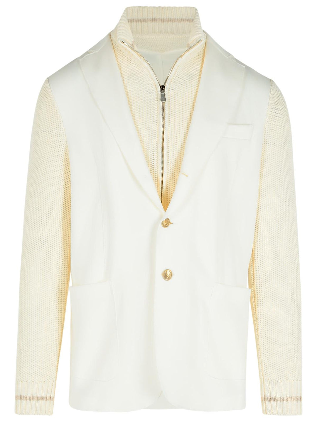 Eleventy White Cotton Blend Cardigan Men