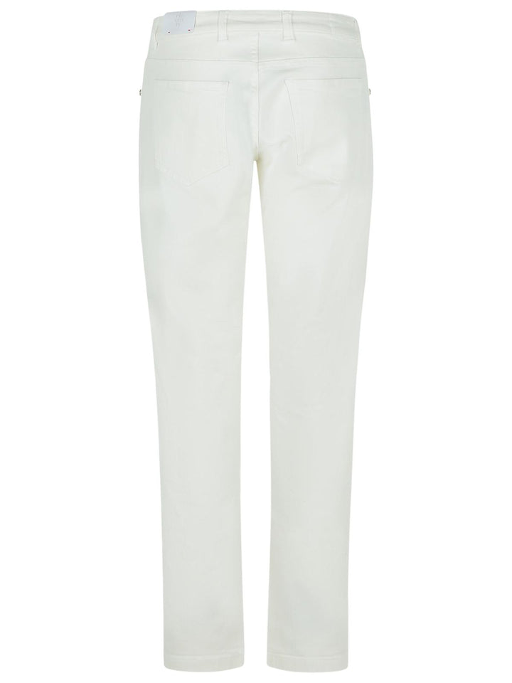 Eleventy White Cotton Pants Men