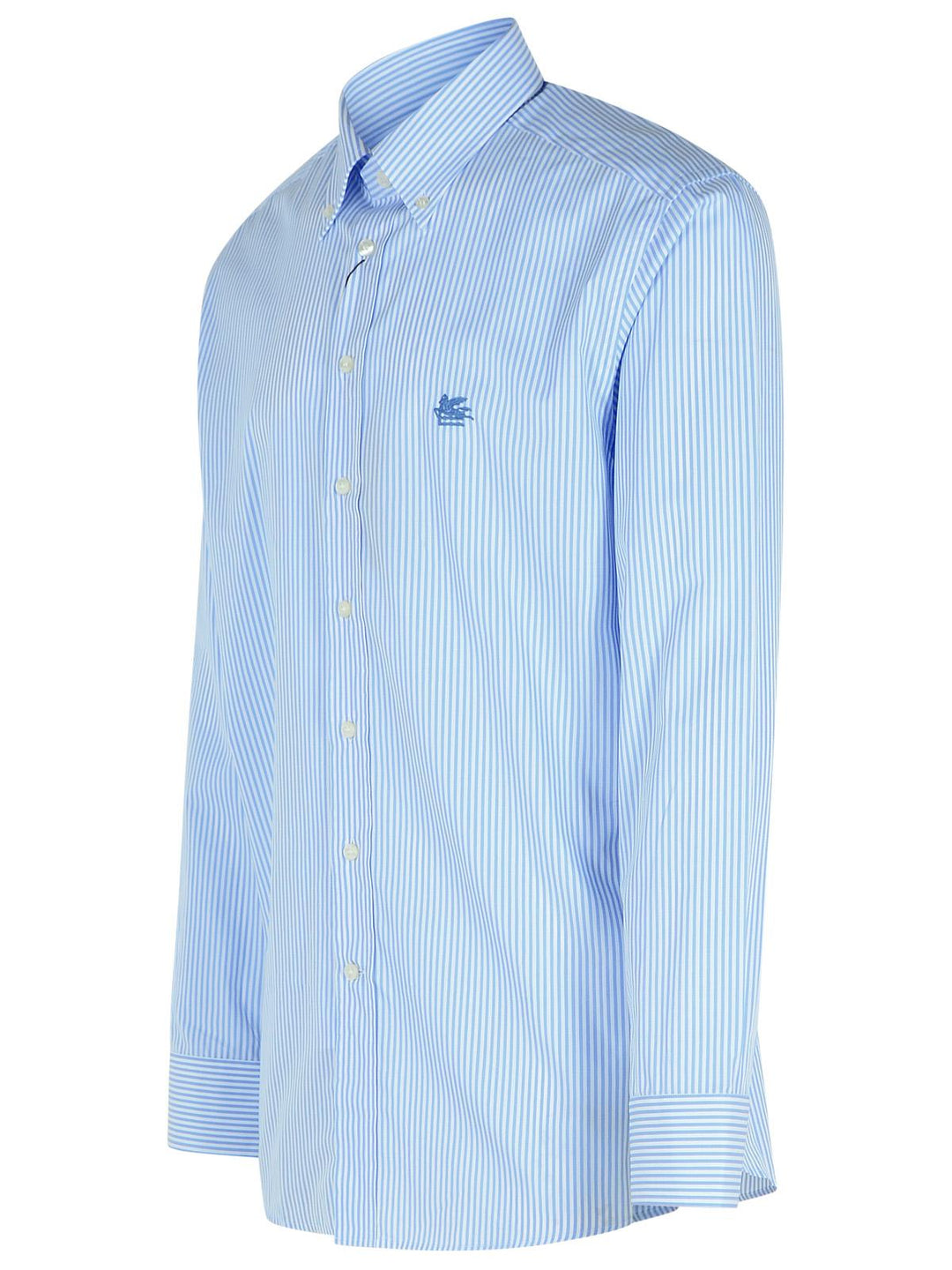 Etro Light Blue Cotton Shirt Men