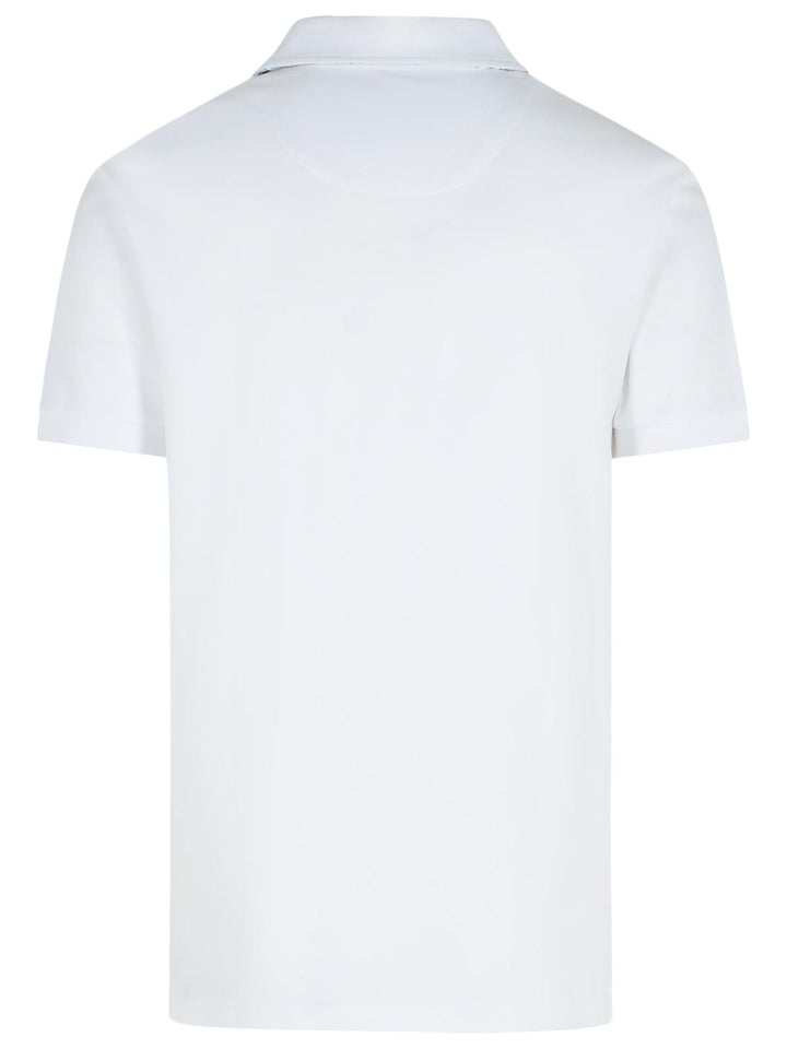 Etro 'Roma' White Cotton Polo Shirt Men