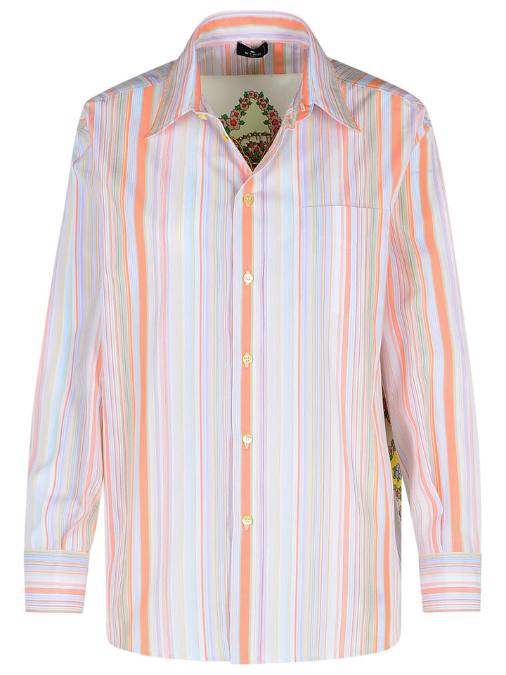 Etro Orange Cotton Shirt Women