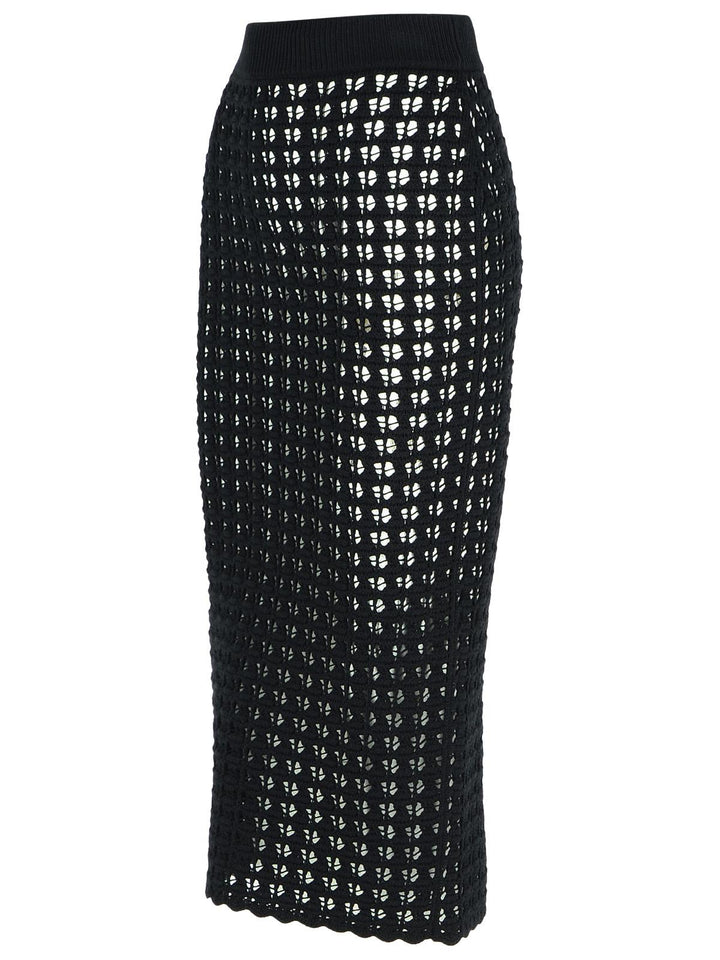 Dolce & Gabbana Black Virgin Wool Skirt Women