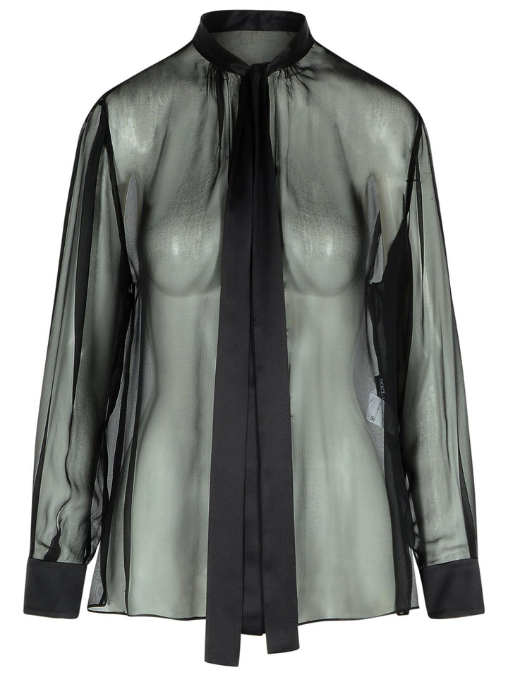 Dolce &amp; Gabbana Black Silk Shirt Women