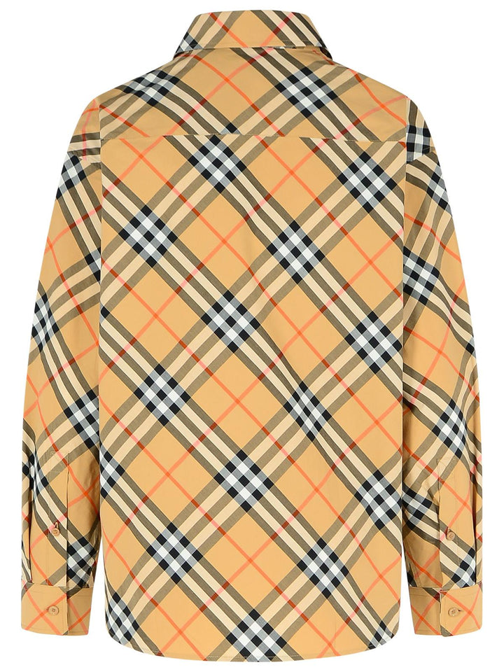 Burberry 'Check' Beige Cotton Shirt Women