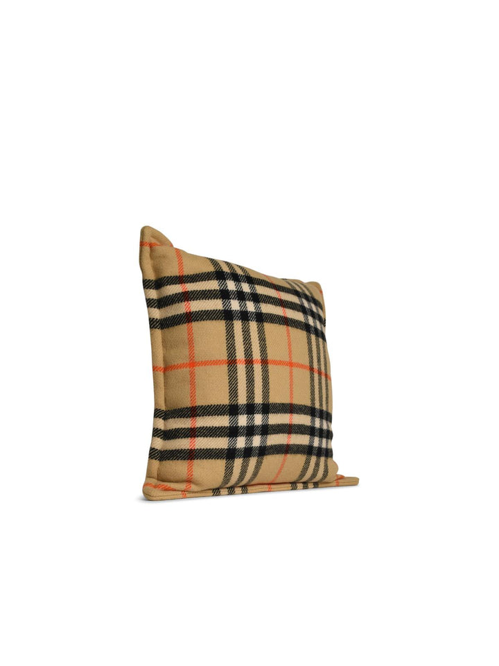 Burberry 'Check' Cushion In Beige Wool Blend Men