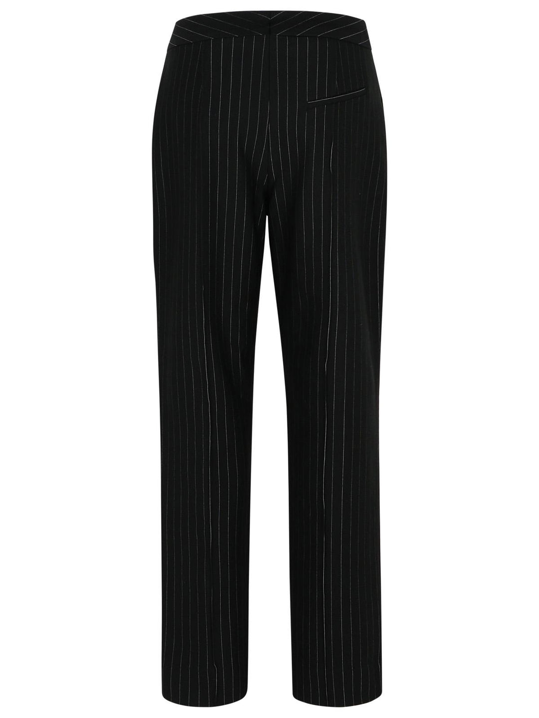 Ganni Black Viscose Blend Trousers Women