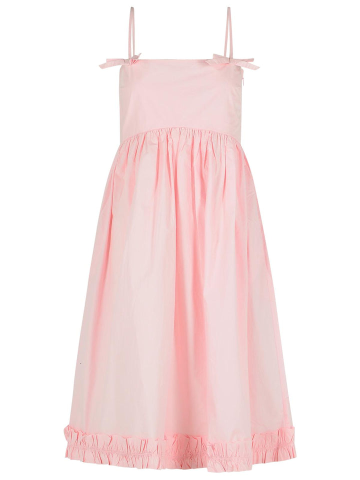 Ganni Pink Cotton Dress Women