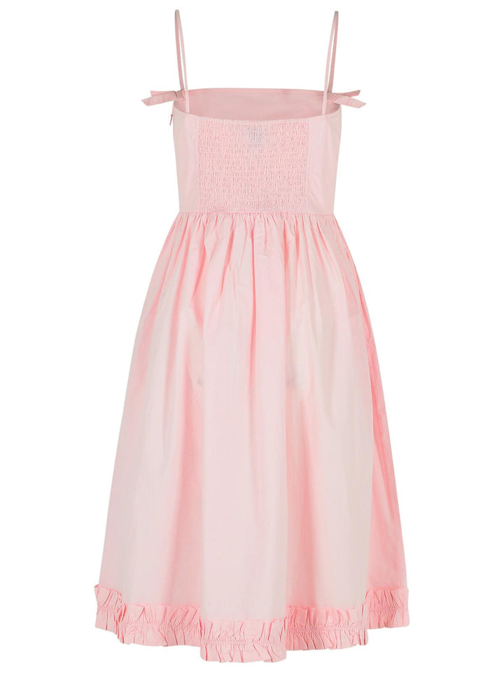 Ganni Pink Cotton Dress Women