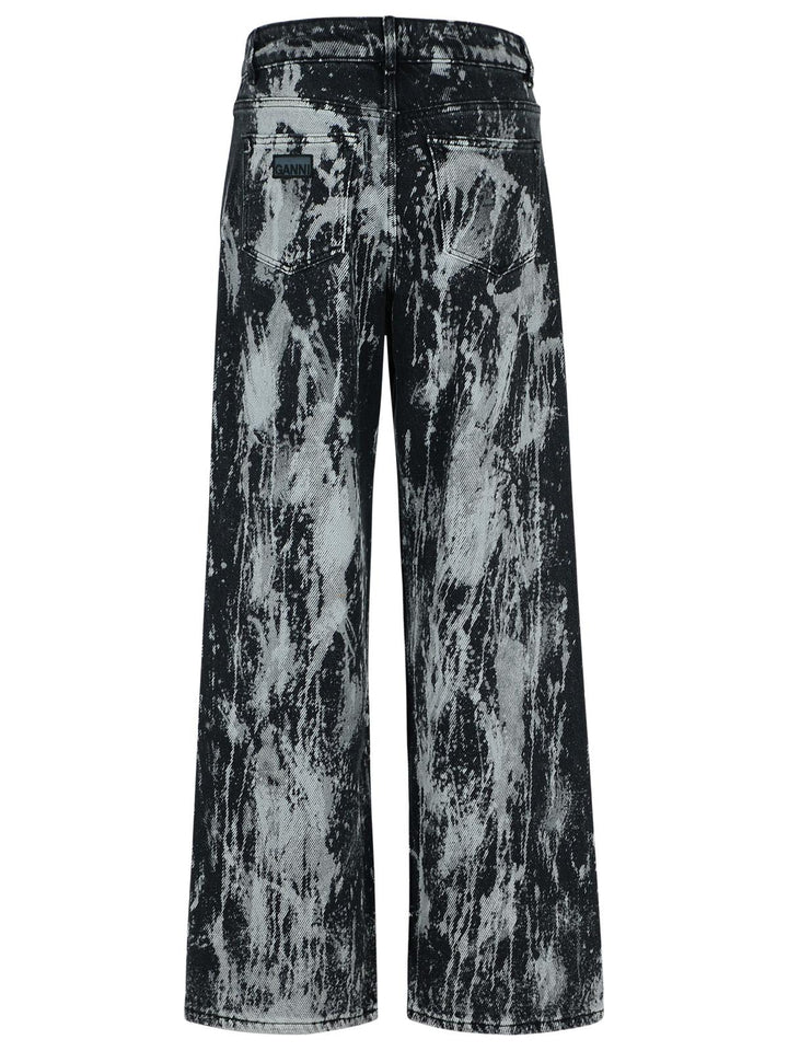 Ganni 'Izey' Black Cotton Jeans Women